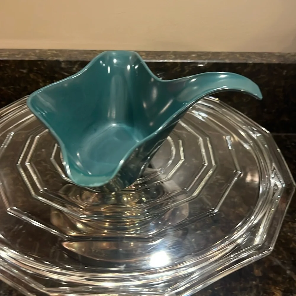 VTG MCM Melmac Melamine Green Gravy Boat